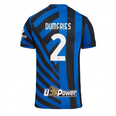 Fotbalové Dres Inter Milan Denzel Dumfries #2 Domácí 2024-25 Krátký Rukáv Fotbalové Dres Inter Milan Denzel Dumfries #2 Domácí 2024-25 Krátký Rukáv